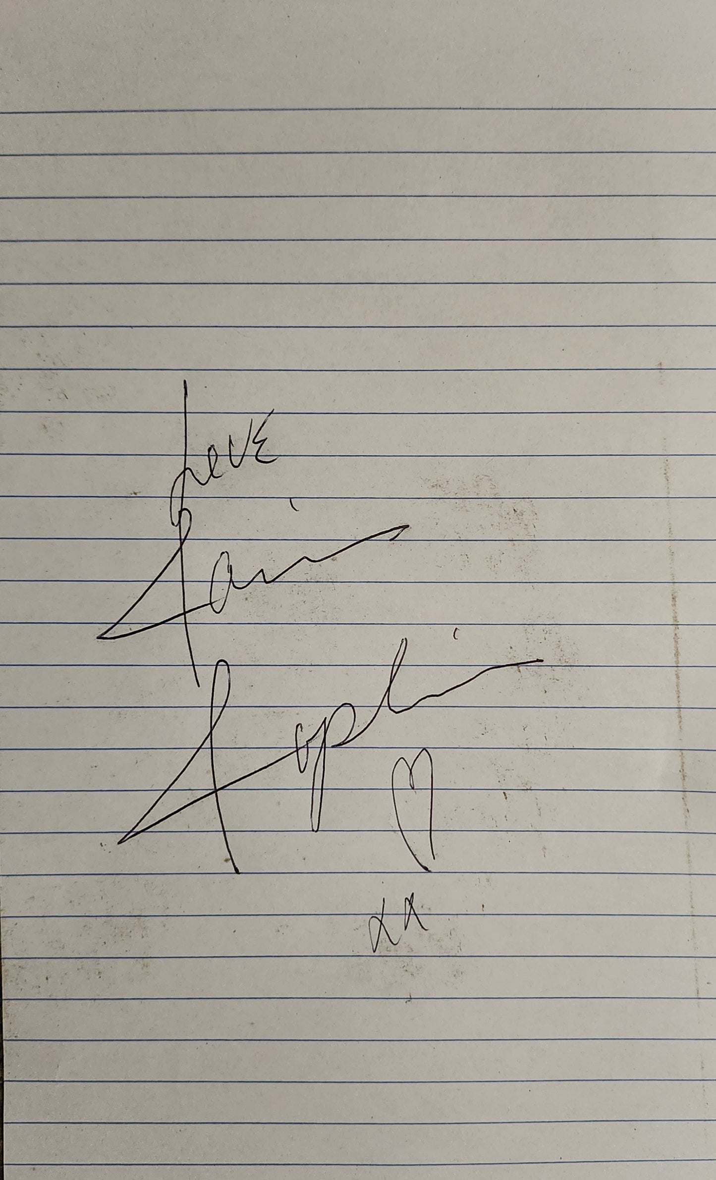 JANIS JOPLIN Signed Autographed Paper With Photo  COA Hologram