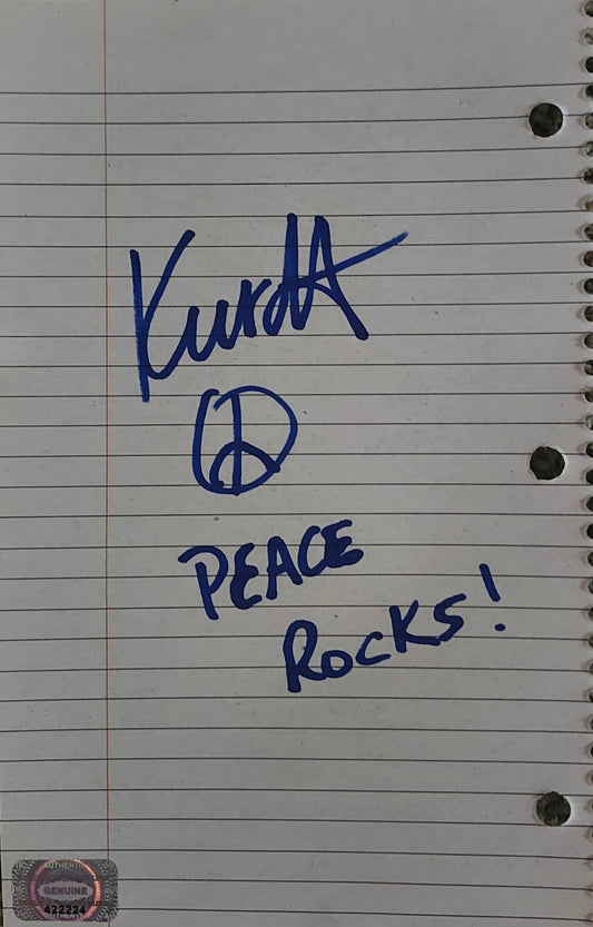 KURT COBAIN Signed Paper Cut COA Hologram