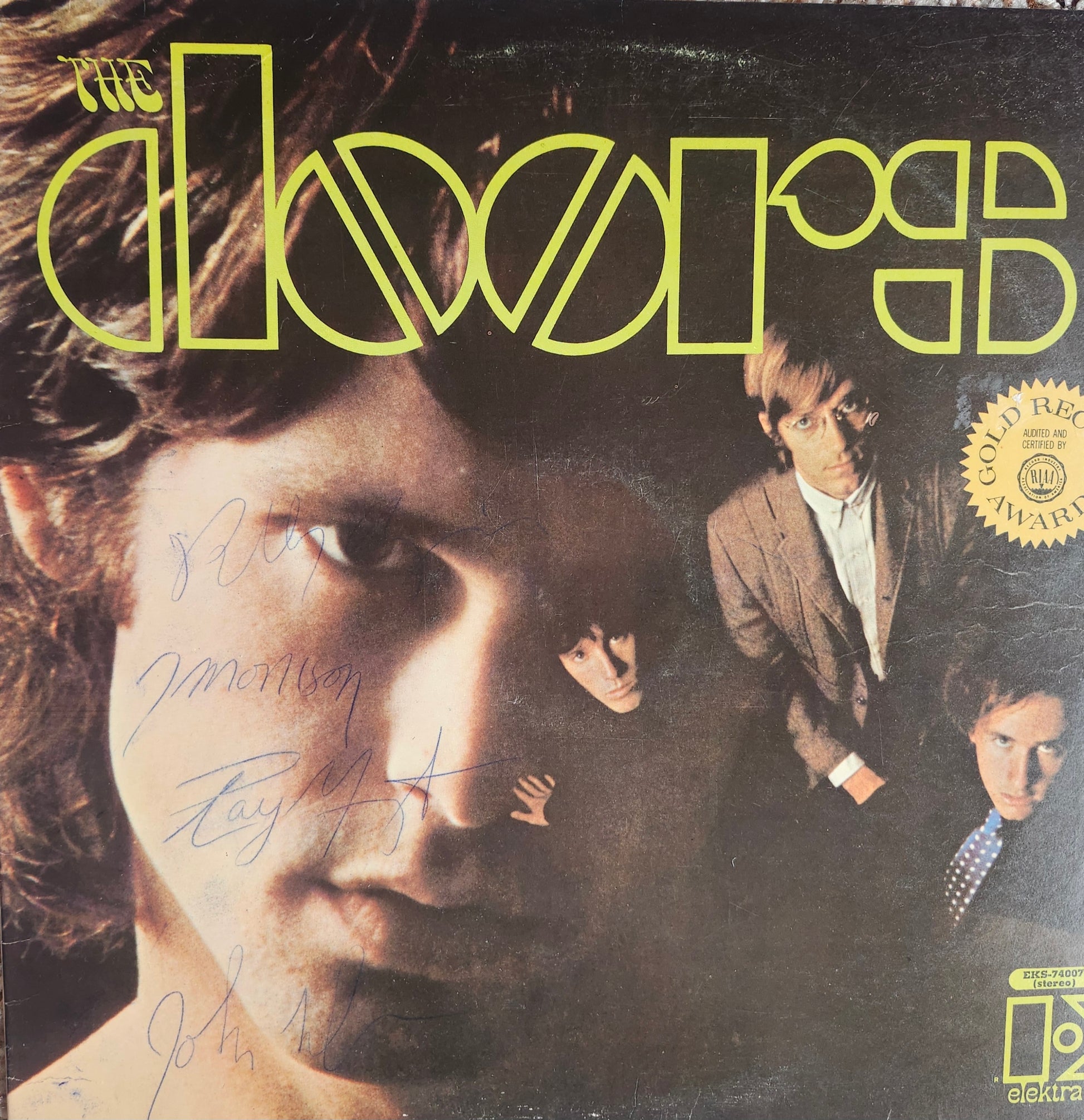 The doors signed album debut album by Boston memorabilia
