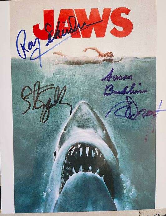 JAWS Cast Signed Photo shark scene w/COA Hologram
