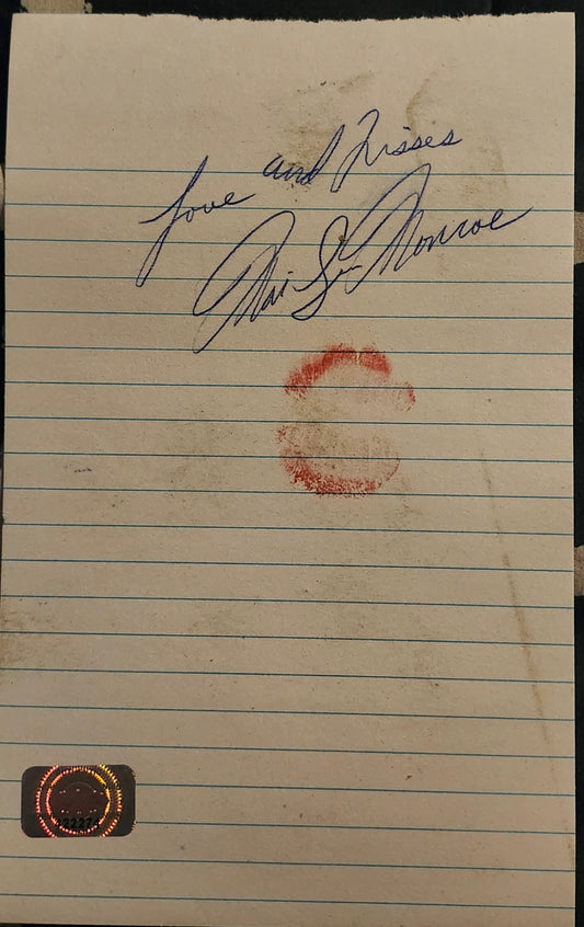 MARILYN MONROE Signed Autographed Photo Kiss Lip COA Hologram