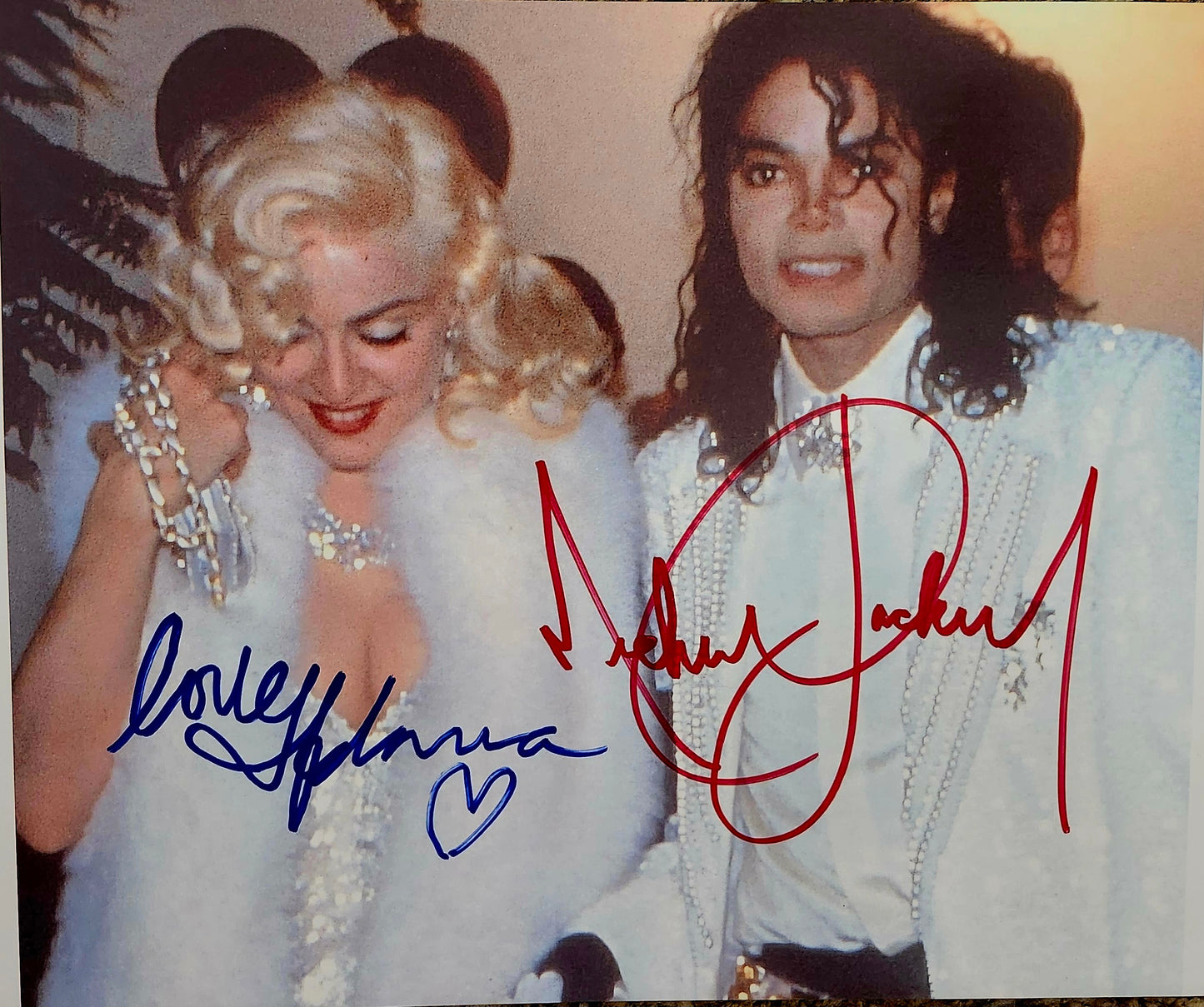 MICHAEL JACKSON  MADONNA signed autographed photo COA Hologram