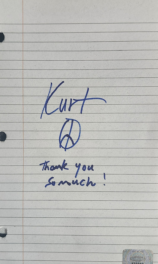 KURT COBAIN Signed Paper Cut COA Hologram