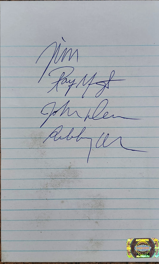 The doors signed paper cut by Boston memorabilia