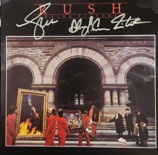 RUSH Band signed autographed album Moving Pictures COA Hologram