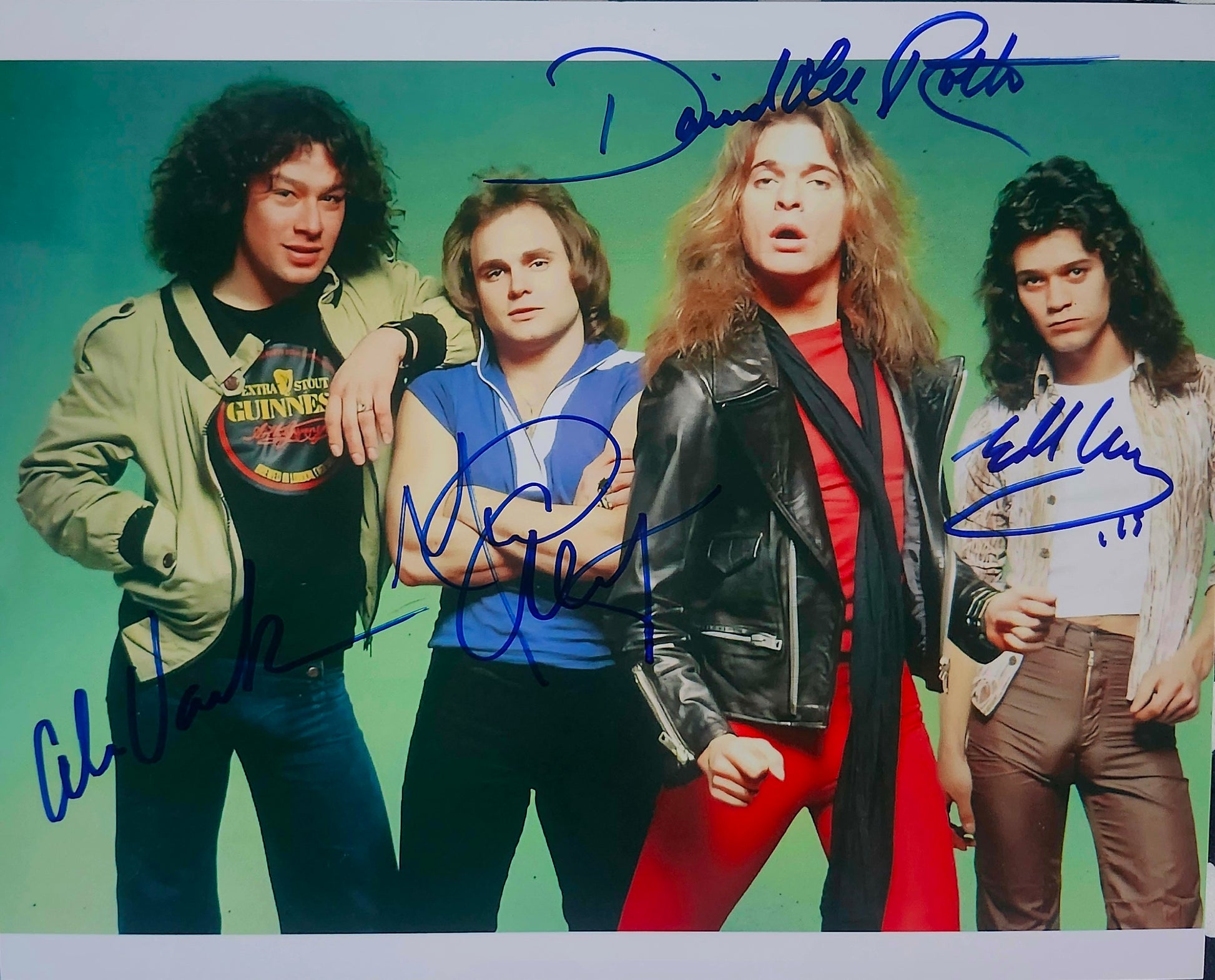 Van Halen signed photo by Boston memorabilia blue marker