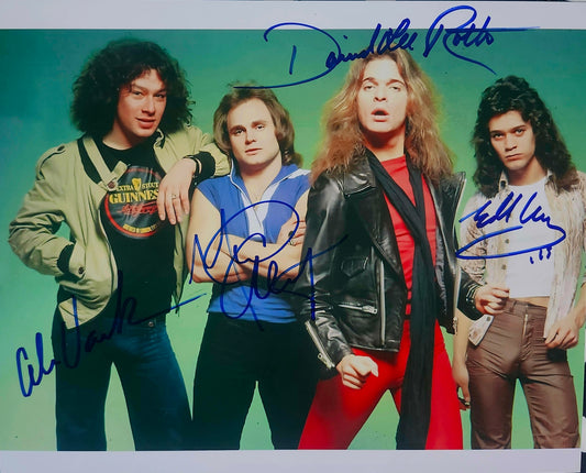 Van Halen signed photo by Boston memorabilia blue marker