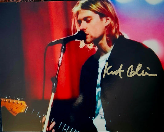 KURT COBAIN signed autographed photo In Concert COA Hologram