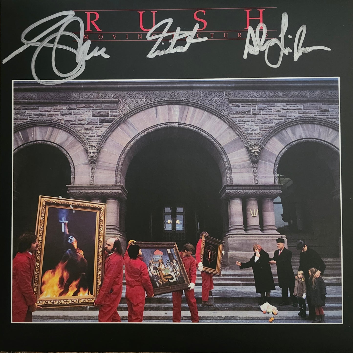 RUSH Band signed autographed album Moving Pictures COA Hologram