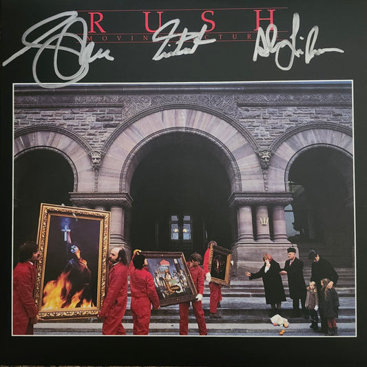 RUSH Band signed autographed album Moving Pictures COA Hologram