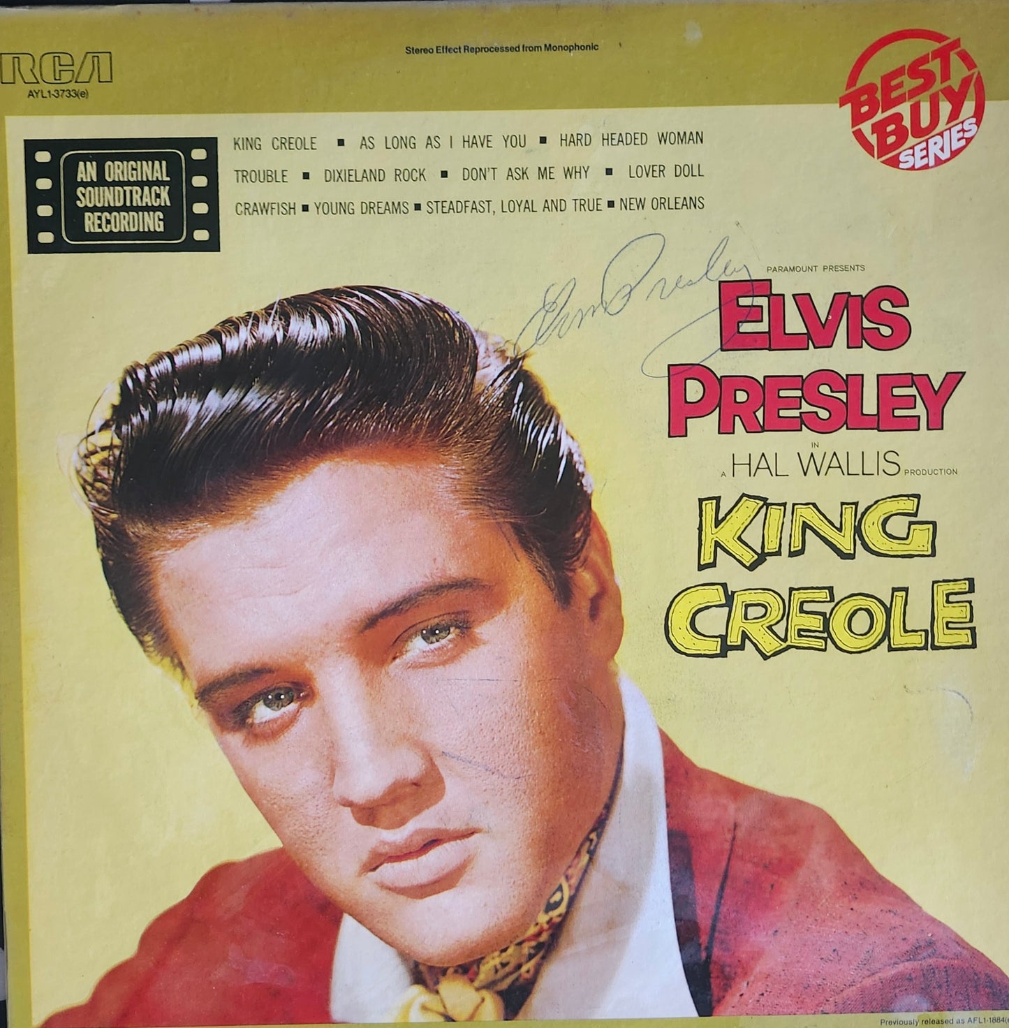 ELVIS PRESLEY Signed Autographed Album King Creole COA Hologram