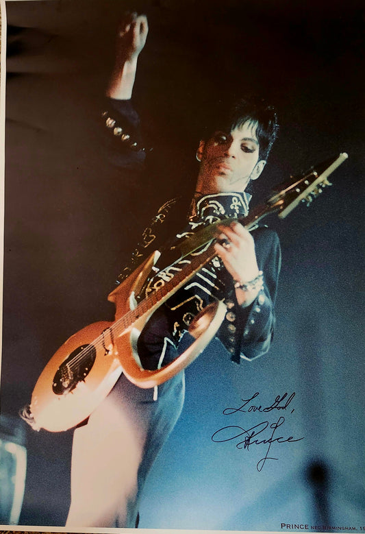 Prince signed poster 1995 by Boston memorabilia