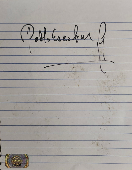PABLO ESCOBAR Signed Paper