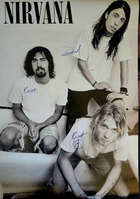 Nirvana signed poster by Boston memorabilia