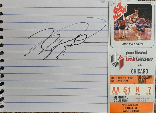 Michael Jordan Signed Paper Cut Vintage 80s COA Hologram