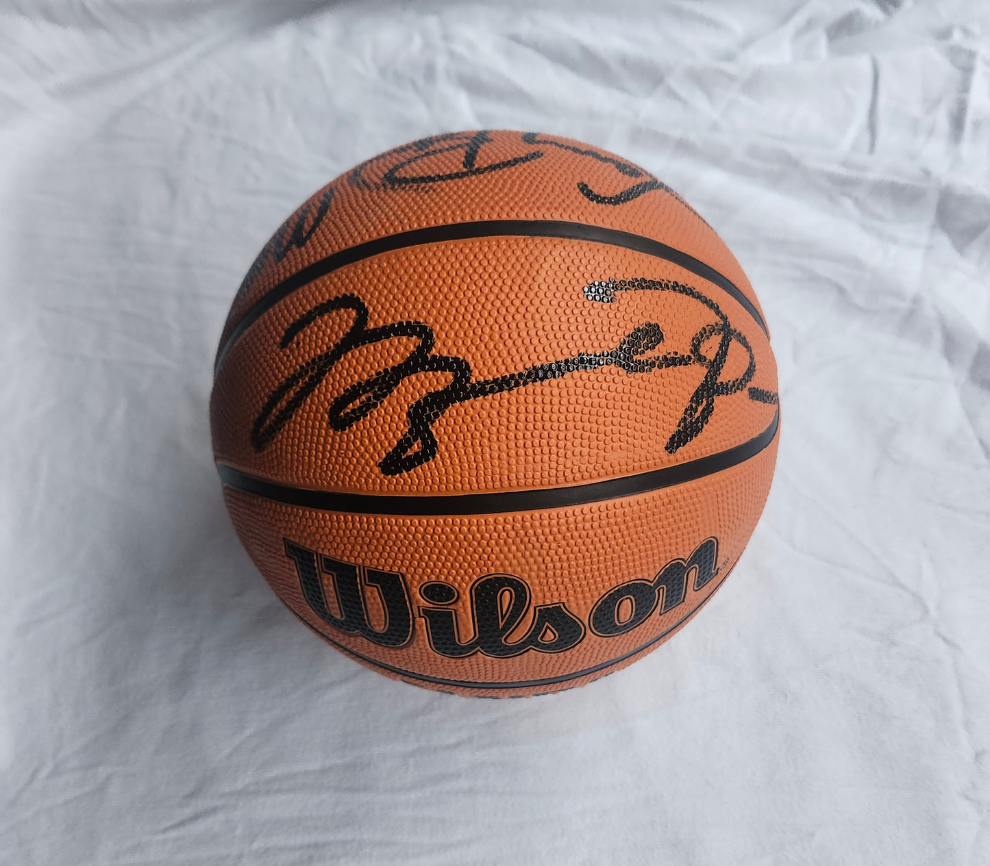 MICHAEL JORDAN MAGIC BIRD Signed Basketball COA Hologram