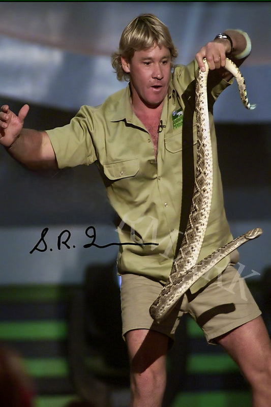 STEVE IRWIN Signed Photo Snake COA Hologram