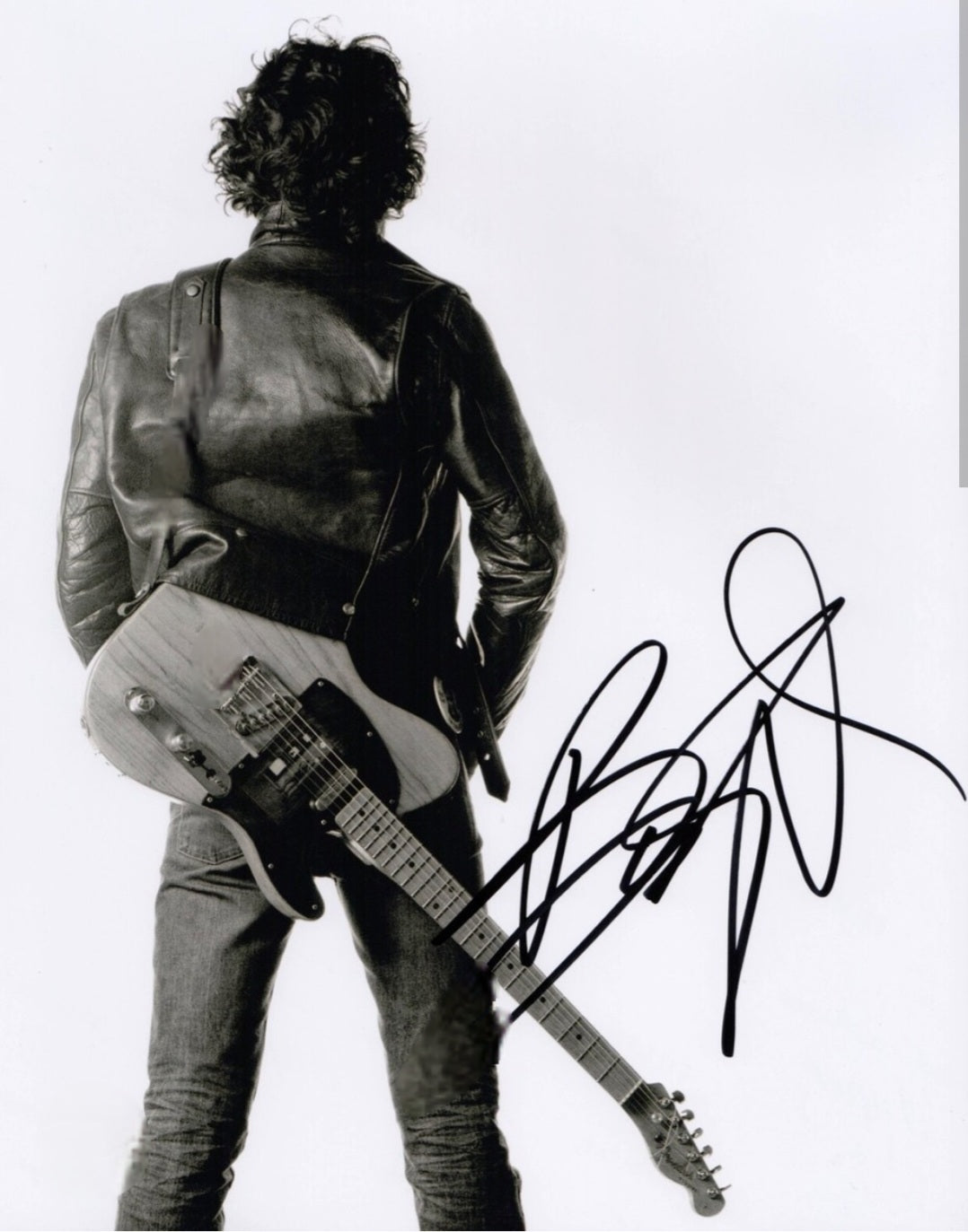 Bruce Springsteen signed promotional photo Boston memorabilia