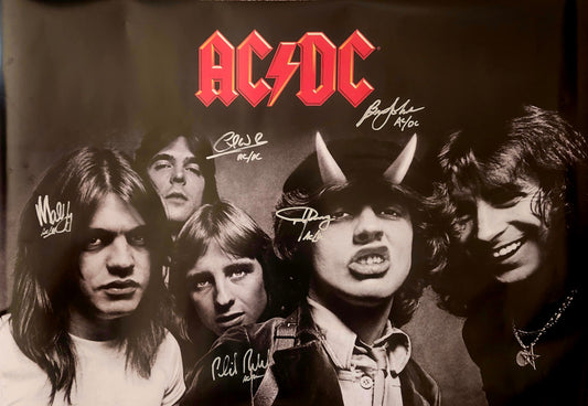 AC/DC  signed autographed poster COA Hologram