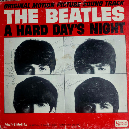 The Beatles signed album A Hard Day's Night by Boston memorabilia