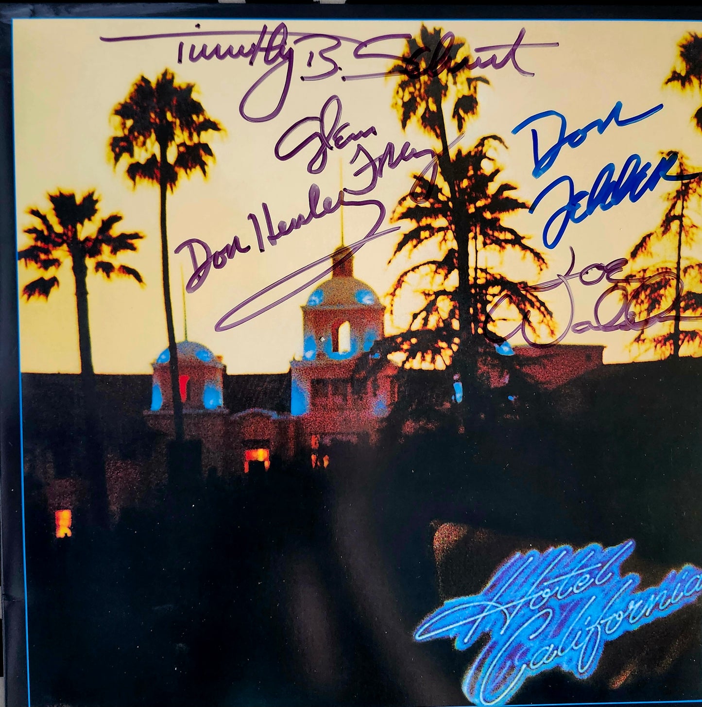 THE EAGLES Band Signed Autographed Album Hotel California COA Hologram