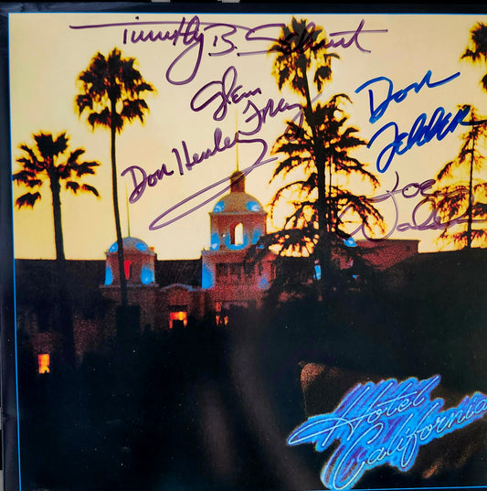 THE EAGLES Band Signed Autographed Album Hotel California COA Hologram