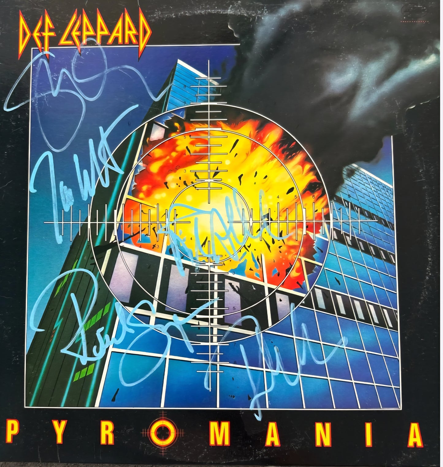 DEF LEPPARD BAND signed autographed pyromania album COA Hologram