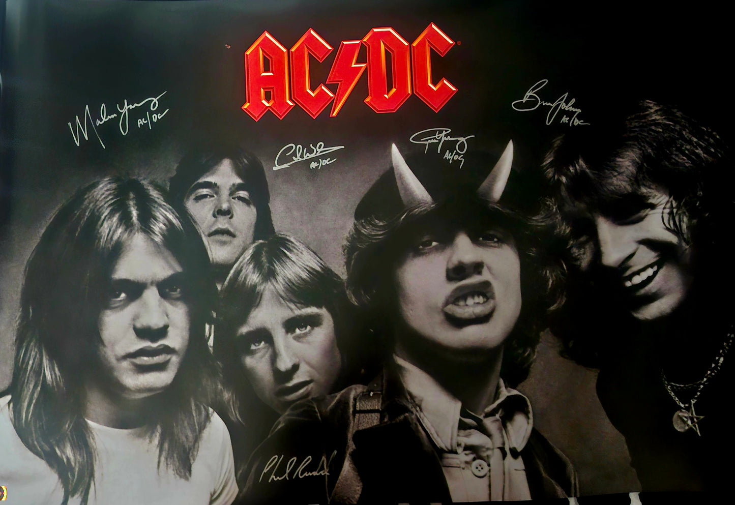 AC/DC  signed autographed poster COA Hologram