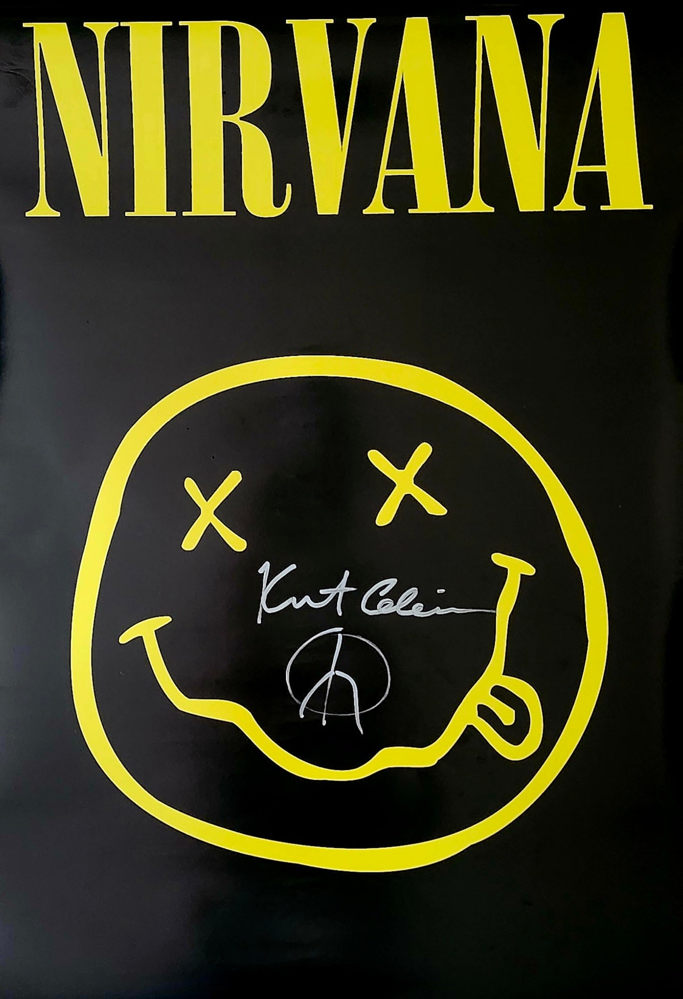 Poster Kurt Cobain Nirvana 30,5 X 20,3 Cm Avec Autographe Imprimé - Idée Cadeau Fan