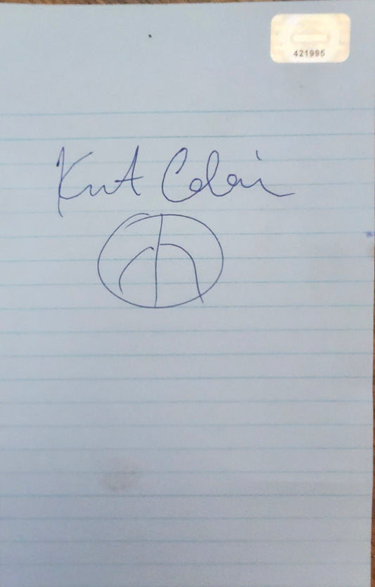 Kurt Cobain signed paper cut Boston memorabilia