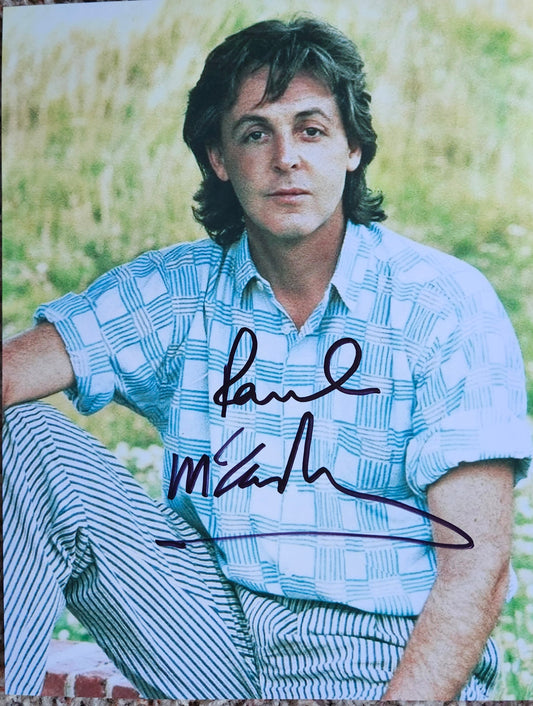 PAUL McCARTNEY Signed autographed Photo leisurely day COA Hologram
