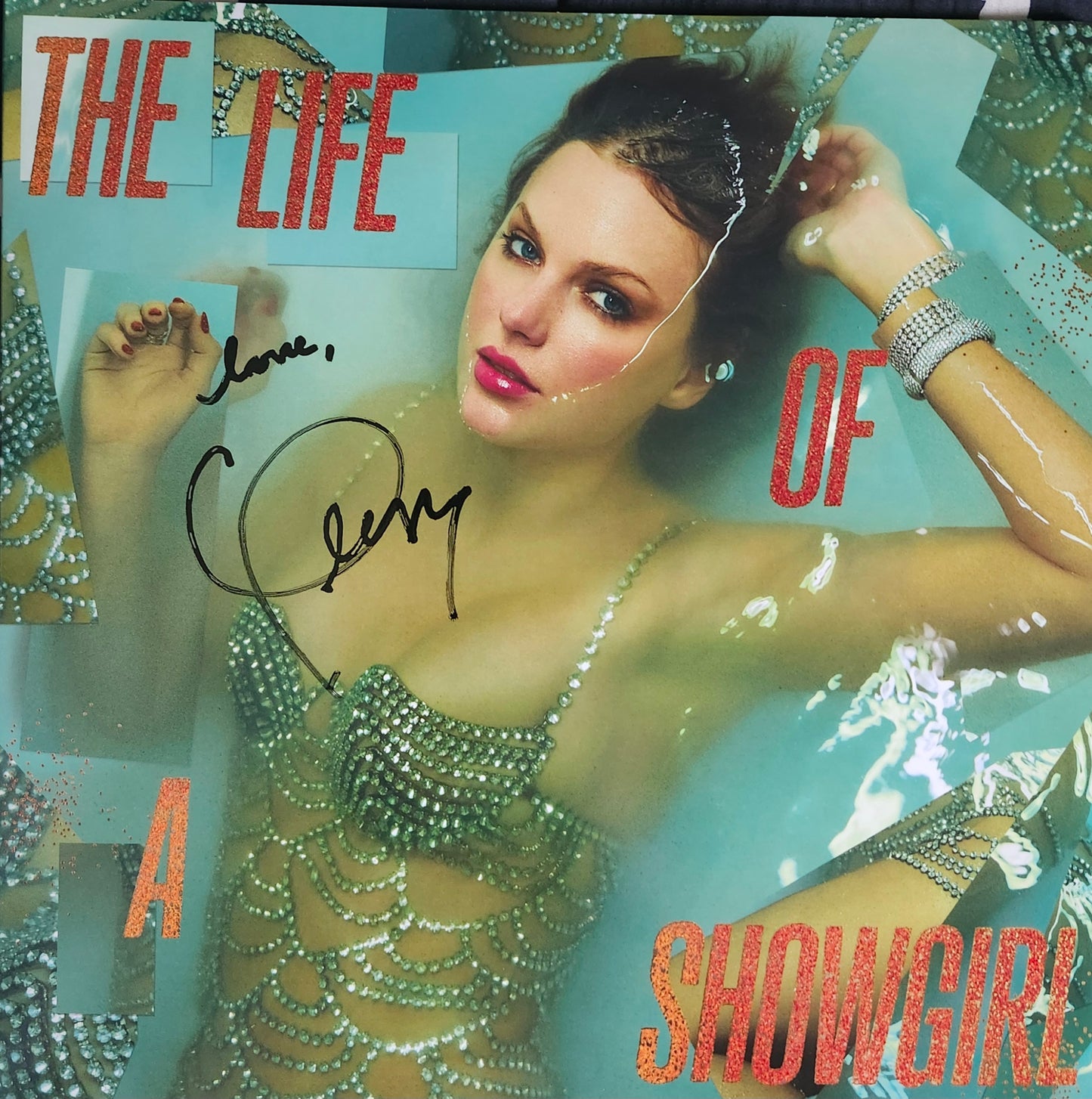 TAYLOR SWIFT Signed Album The Life of a Showgirl COA Hologram