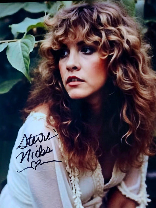 STEVIE NICKS Signed Autographed Photo white dress COA Hologram