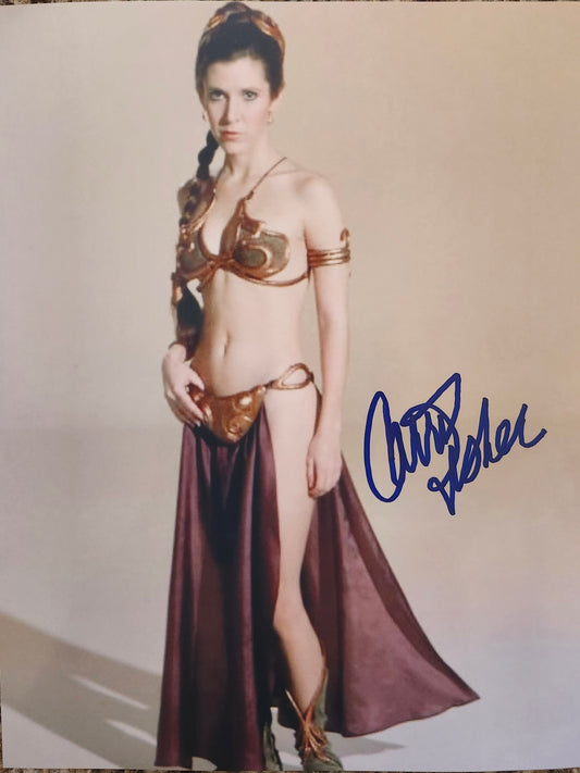 CARRIE FISHER signed autographed photo Princess Leia COA Hologram