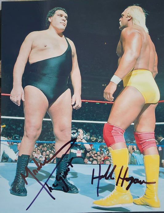 HULK HOGAN ANDRE THE GIANT signed autographed photo COA Hologram