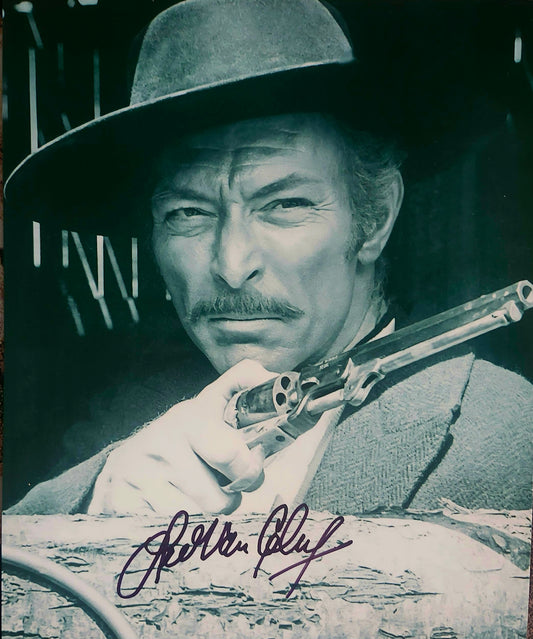 Lee Van Cleef signed photo movie scene Boston memorabilia