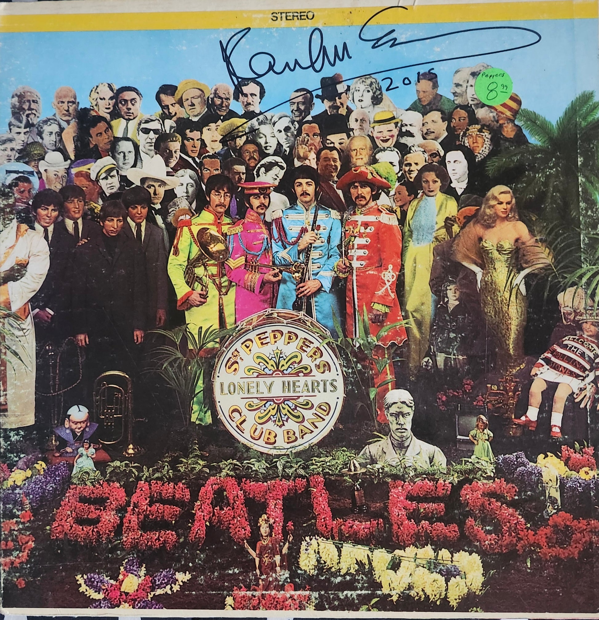 Paul McCartney signed Beatles album Sergeant Pepper's by Boston memorabilia