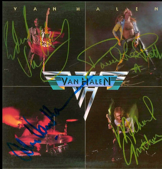 Van Halen signed debut album Boston memorabilia