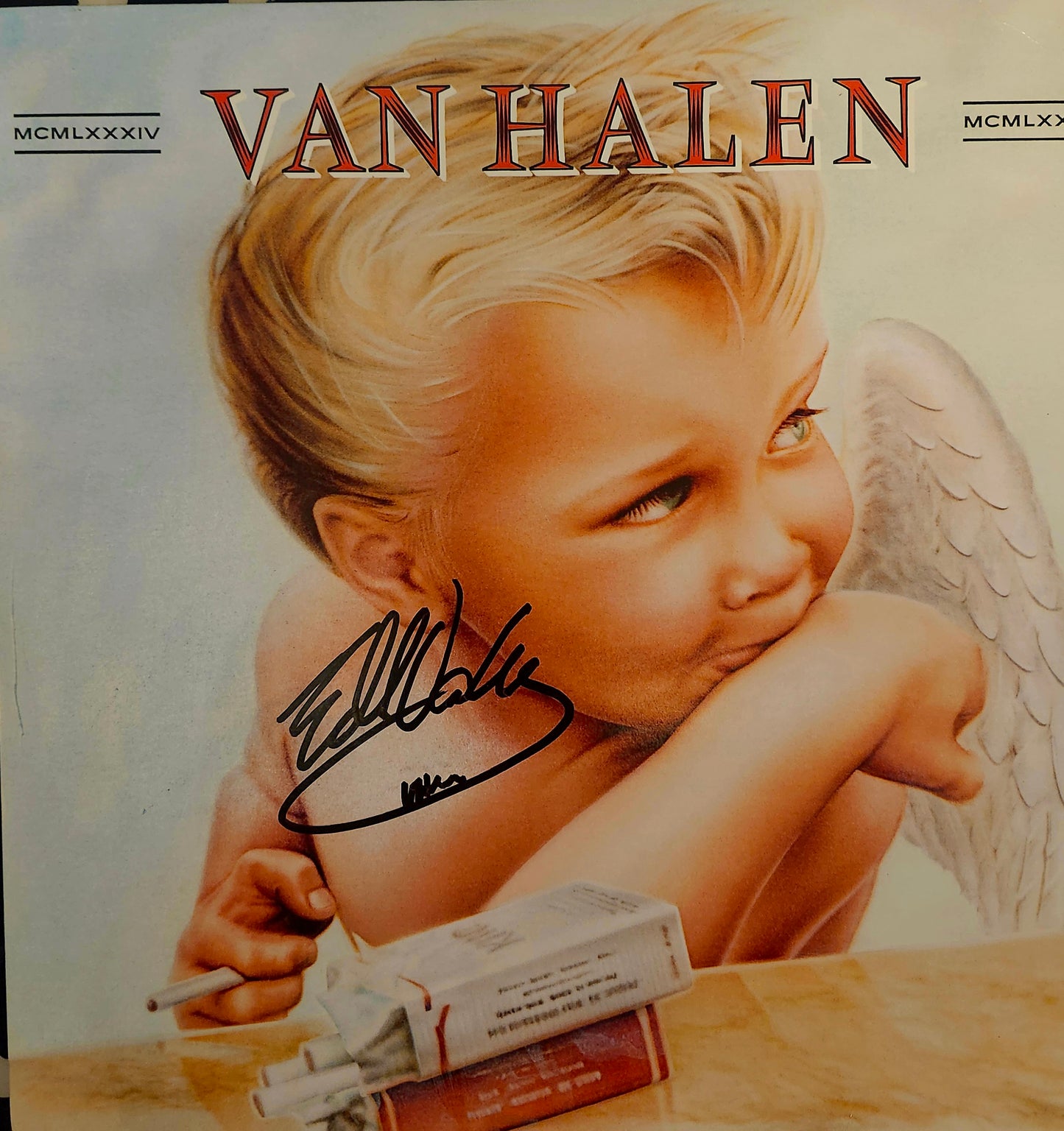Eddie Van Halen signed album 1984