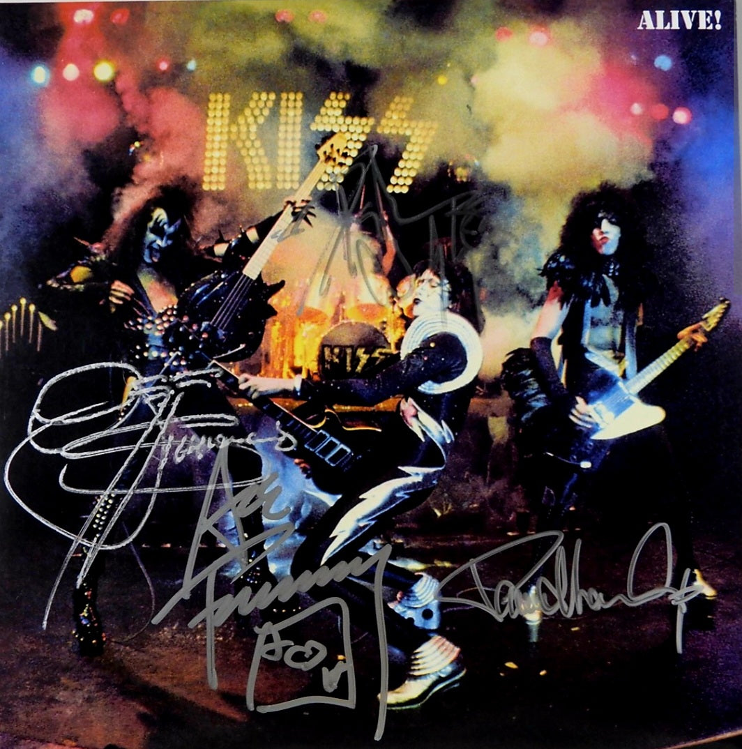 KISS signed autographed Album Alive COA Hologram