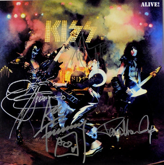 KISS signed autographed Album Alive COA Hologram