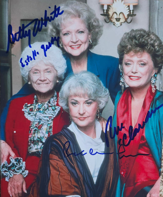THE GOLDEN GIRLS cast signed autographed photo in color COA Hologram