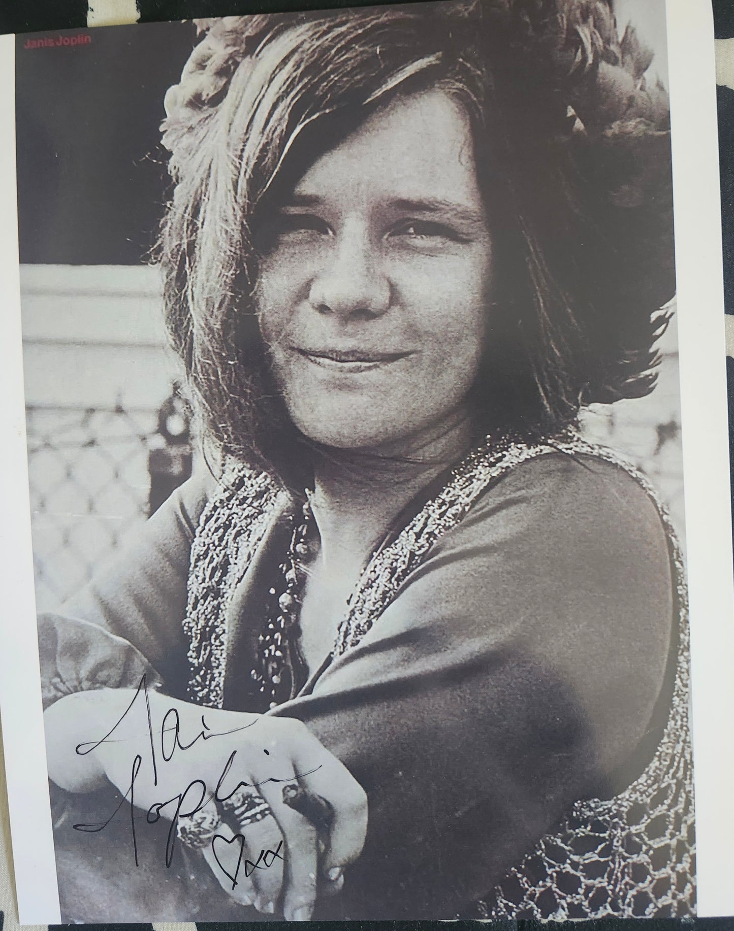 JANIS JOPLIN Signed Photo COA Hologram