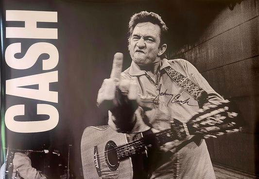 JOHNNY CASH Signed Poster COA Hologram