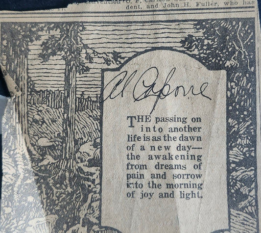 AL CAPONE Signed Paper Cut 1931 COA Hologram