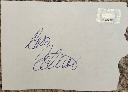 Cass Elliott signed paper cut blue ballpoint pen Boston memorabilia