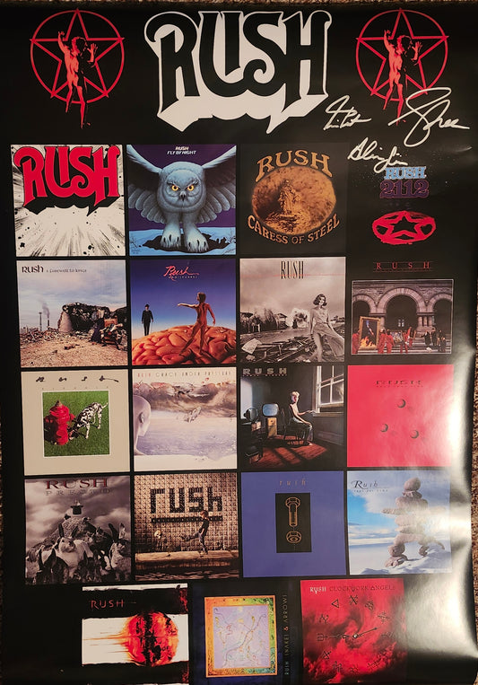 RUSH Band signed autographed poster COA Hologram