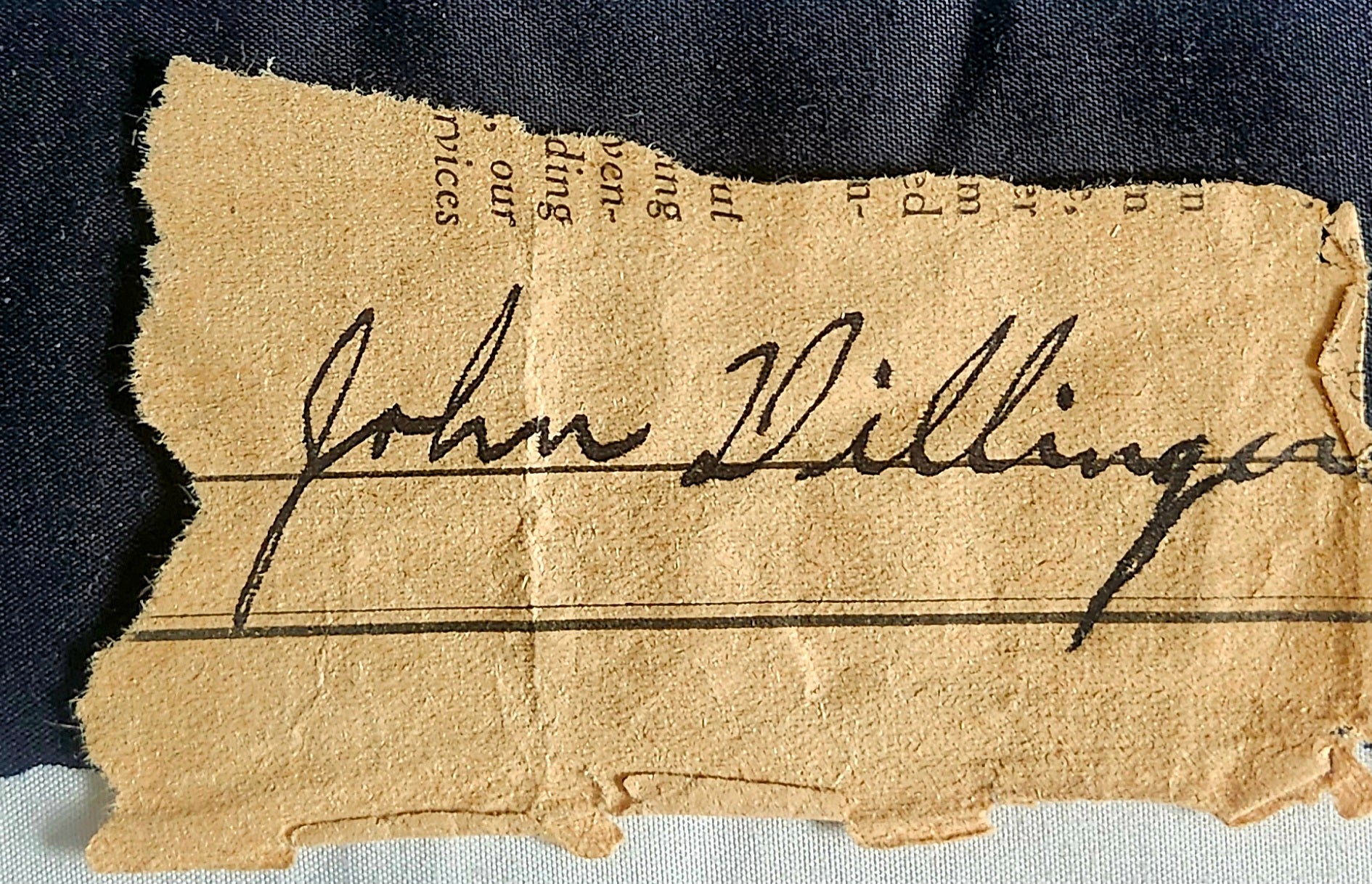 John Dillinger signed paper cut by Boston memorabilia