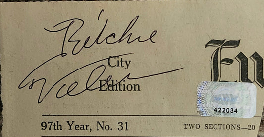 RITCHIE VALENS signed autographed paper COA Hologram