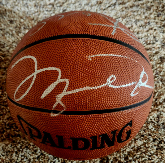 Michael Jordan Kobe Bryant signed basketball by Boston memorabilia